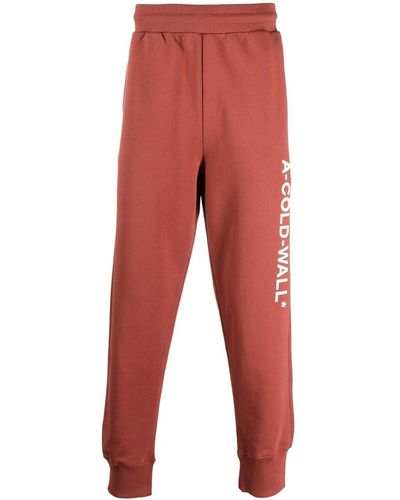 A_COLD_WALL* Essential Logo-print Track Trousers - Red