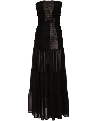 Dondup Strapless Maxi Dress - Black