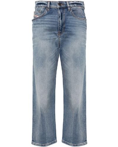 DIESEL 2016 D-air 0pfar Low-rise Cropped Jeans - Blue