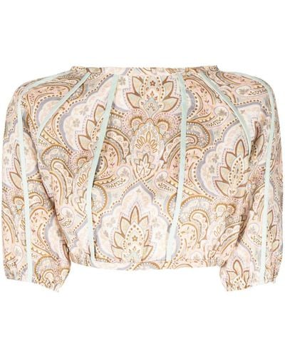 We Are Kindred Top Elsa crop con stampa paisley - Neutro