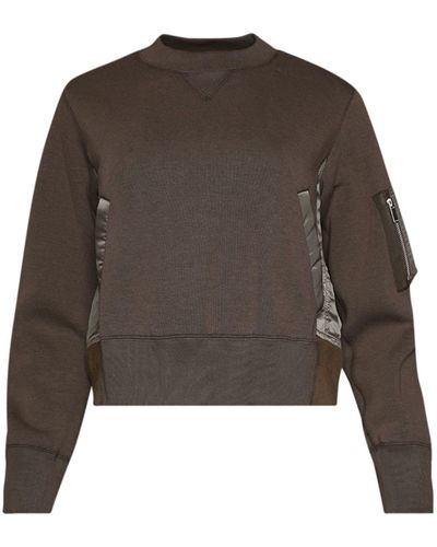 Sacai Sponge Paneled Sweatshirt - Gray