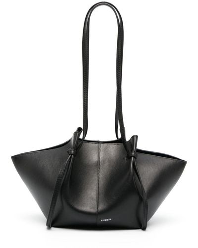 Yuzefi Mochi Leather Shoulder Bag - Black