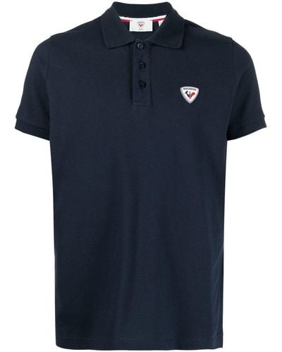 Rossignol Logo-patch Cotton Polo-shirt - Blue