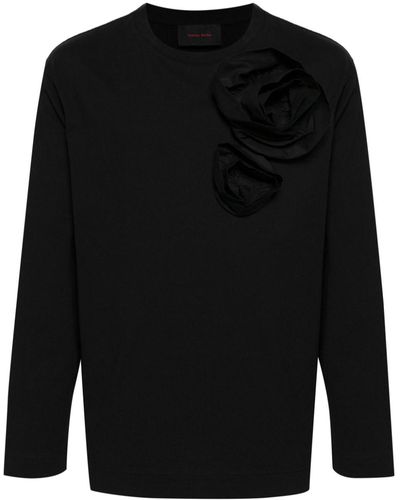 Simone Rocha Appliqué Long-sleeve T-shirt - Black