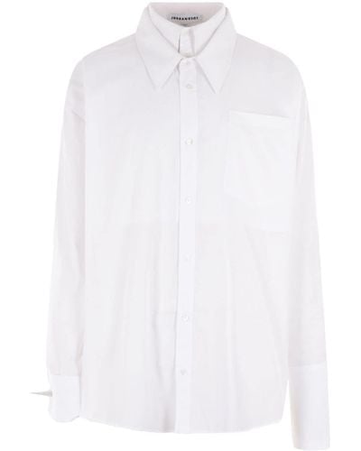 JORDANLUCA Doble-collar layered shirt - Weiß