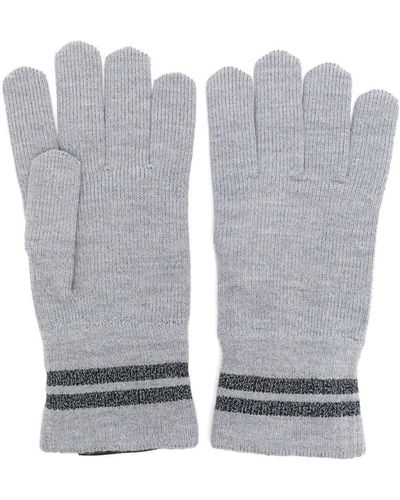 Canada Goose Striped Knit Gloves - Grey
