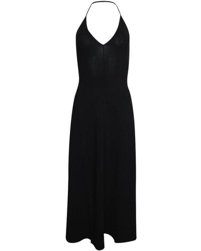 Khaite The Raysha Halterneck Midi Dress - Black