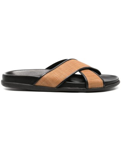 Ancient Greek Sandals Thais フラット レザーサンダル - ブラック