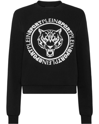 Philipp Plein Logo-print Crew-neck Sweatshirt - Black