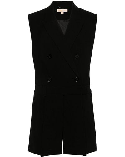 MICHAEL Michael Kors Double-breasted Playsuit - ブラック