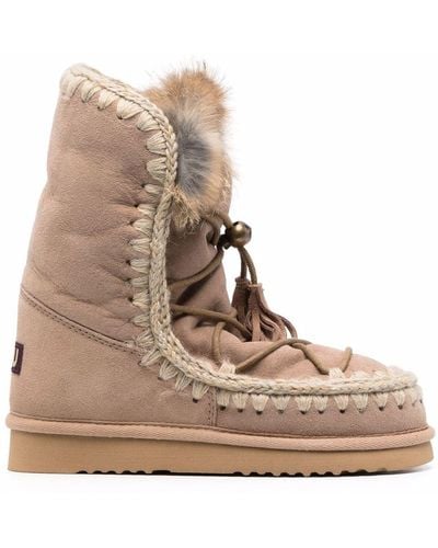Mou Eskimo Lace Boots - Brown