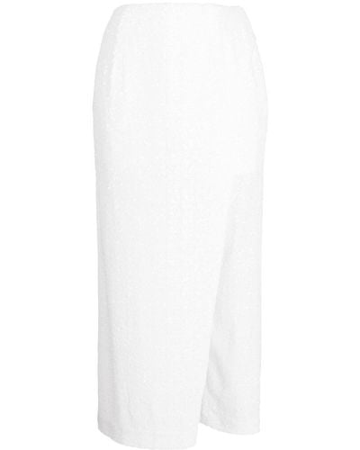 Undercover Pantalones capri con acabado texturizado - Blanco