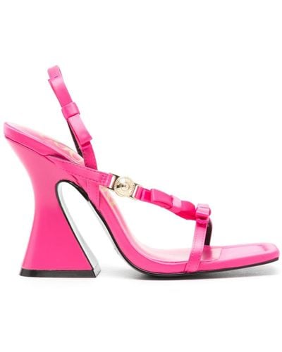 Versace Jeans Couture 110mm Bow-detailed Sandals - Pink