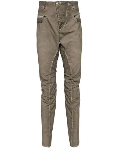 Masnada Crinkled Tapered Trousers - Grey