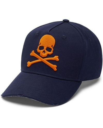 Philipp Plein Cappello da baseball con ricamo - Blu
