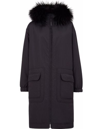 Fendi Reversible Hooded Coat - Brown