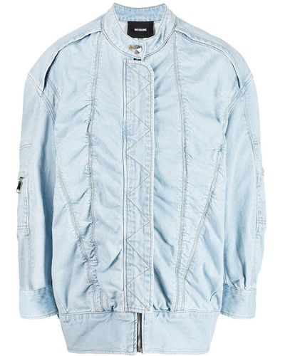 we11done Ruched Cotton Jacket - Blue
