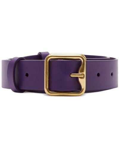 Burberry Buckle-fastening Leather Belt - Purple
