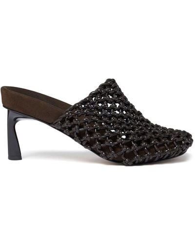 Stella McCartney Caged Faux-leather Mules - Black