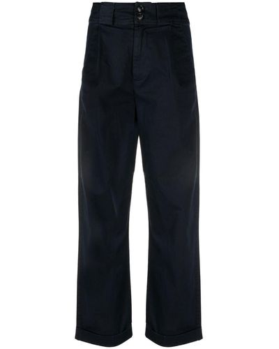 Woolrich High-waisted Wide-leg Trousers - Blue
