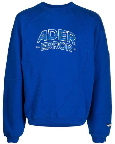 Adererror Logo-embroidered Cotton Sweatshirt - Blue