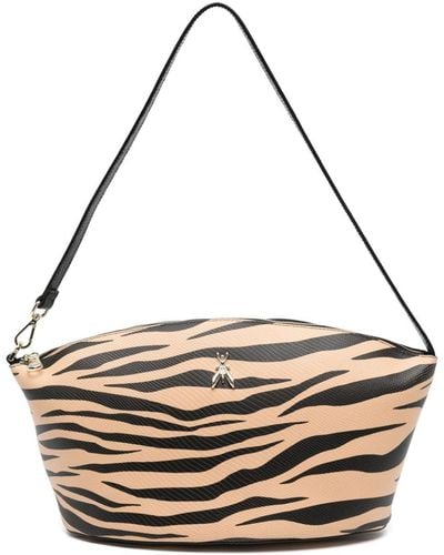 Patrizia Pepe Tiger Stripes Shoulder Bag - Metallic