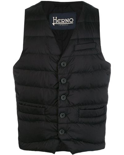 Herno Padded Waistcoat - Black