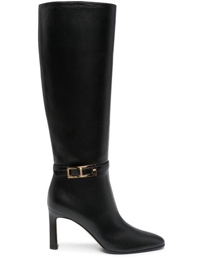 Sergio Rossi Nora 80mm Knee-high Leather Boots - Black