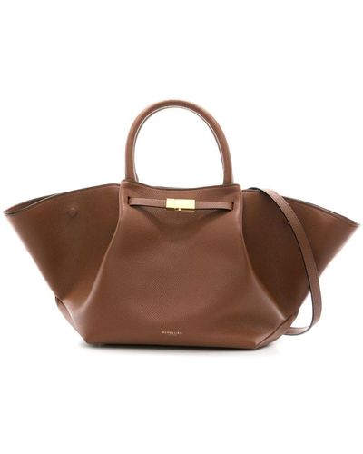 DeMellier London Oversized Leather Tote Bag - Brown