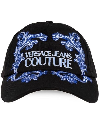 Versace Honkbalpet Met Logoprint - Blauw