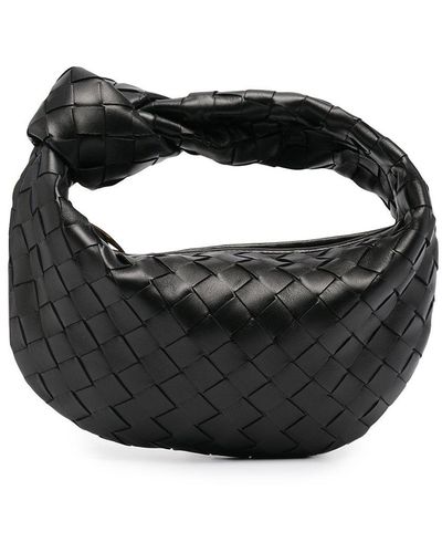 Bottega Veneta Mini Jodie Intrecciato Leather Top-handle Bag - Black
