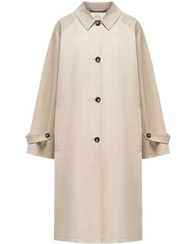 12 STOREEZ Point-collar Trench Coat - Natural