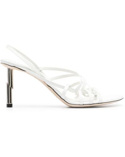 Lanvin Sequence 70mm Leather Sandals - White