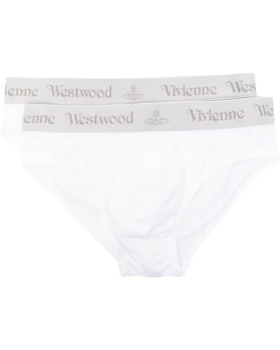 Vivienne Westwood Slips mit Orb-Motiv (2er-Set) - Weiß