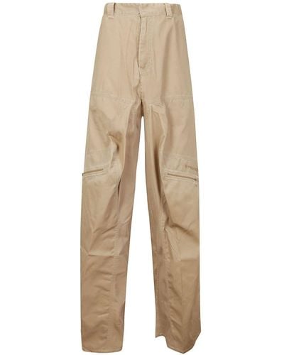 Y. Project Folded Wide-leg Cargo Trousers - Natural