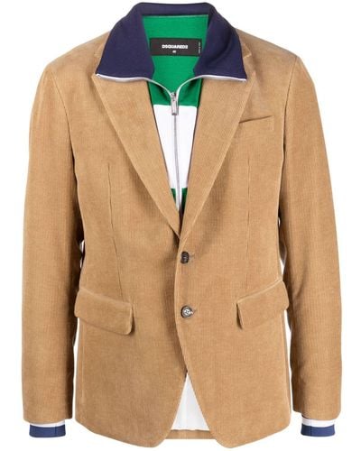 DSquared² Layered-effect Single-breasted Blazer - Green