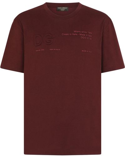 Dolce & Gabbana Dg Logo Crew-neck T-shirt - Red