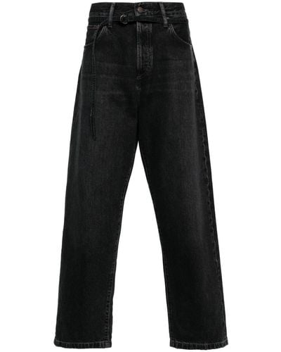 Acne Studios Mid-rise Wide-leg Jeans - Black