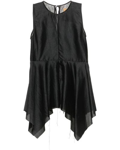 Uma Wang Blusa Conung sin mangas - Negro