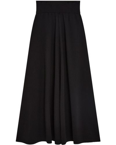 agnès b. Flared Midi Skirt - Black