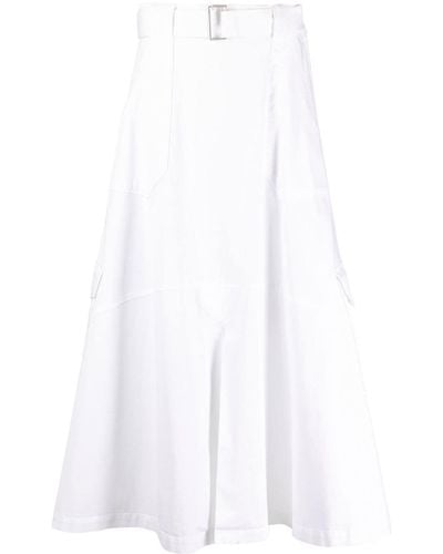 Fabiana Filippi Belted A-line Skirt - White