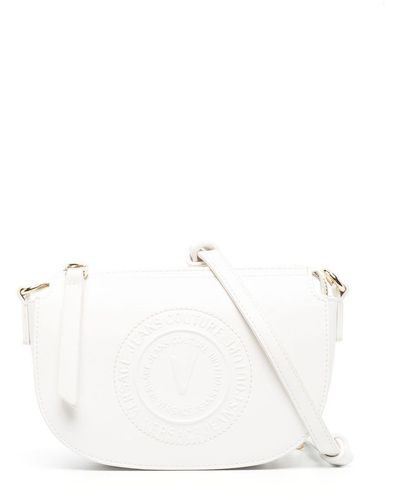 Versace Logo-embossed Shoulder Bag - White