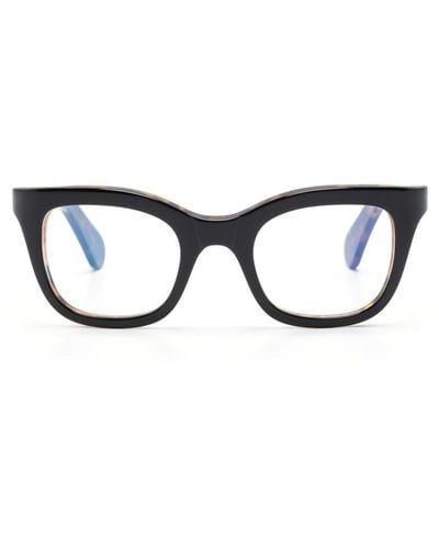 Lesca Cat-Eye-Brille in Schildpattoptik - Braun