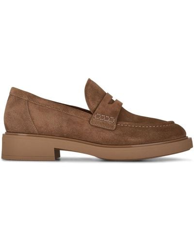 Gianvito Rossi Harris 20mm Suede Loafers - Brown