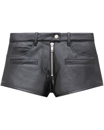 Courreges Mini Shorts aus gekörnter Textur - Grau