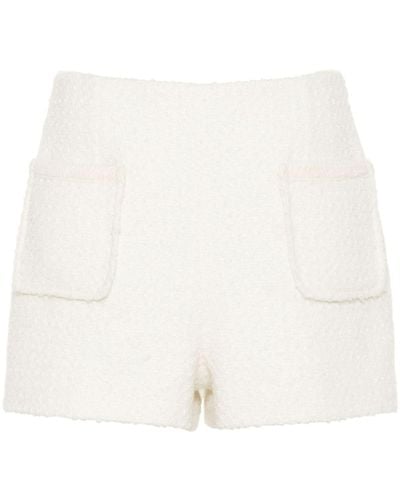 Claudie Pierlot Shorts de tweed con talle alto - Blanco