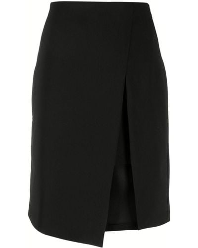 Patrizia Pepe Essential Asymmetric-design Skirt - Black