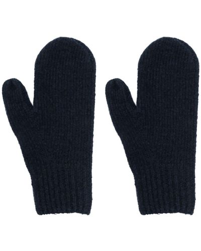 Acne Studios Gestrickte Handschuhe - Blau