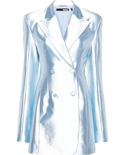 ROTATE BIRGER CHRISTENSEN Vestido tipo blazer con doble botonadura - Azul