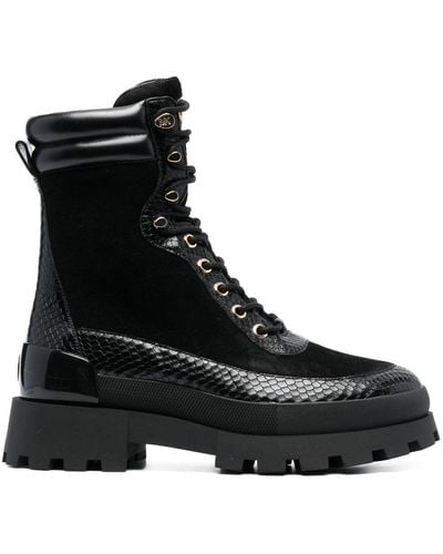 MICHAEL Michael Kors Rowan Lace-up Leather Boots - Black